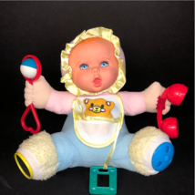 Vintage 1997 Toy Biz Gerber Baby Activity Rattle Teether Mirror Plush Doll - £31.45 GBP