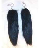 12 JUMBO BLACK FOX TAIL KEY CHAIN foxes wild animals novelty keychain am... - €24,83 EUR