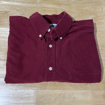 Old Navy Men&#39;s XL  Burgundy Red Button Down Original Oxford Long Sleeve ... - $15.84