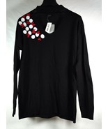 Disney Minnie Mouse Rock The Dots Sweater M Black Womans NWT - $38.61