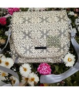 Petunia Pickle Bottom Backpack Shoulder Diaper Bag Gray Light Yellow Gre... - $36.58