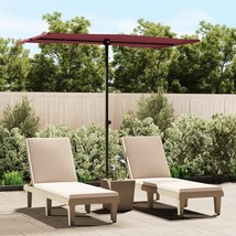 Garden Parasol Bordeaux Red Polyester, Aluminum Medium - $2,272.02 MXN