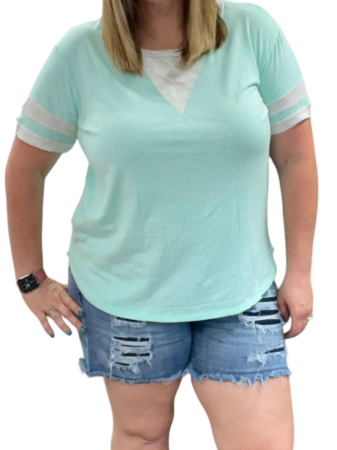 Honeyme Short Sleeve Tee Mint - $30.00