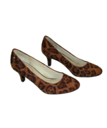 Life Stride Soft Pumps Shoes Size 8W Animal Print Faux Suede Leather Com... - $20.28 CAD