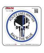 (2 Pack) Police Lives Matter Back the Blue Round(5&quot; color: FULL) Printed... - $9.89