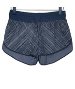 FABLETICS lined black &amp; gray geometric tribal print running shorts size xs - $17.42