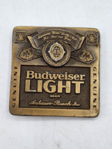 Budweiser Bud Beer Belt Buckle Anheuser-Busch Bronze - £20.73 GBP