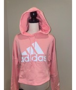 Adidas Women&#39;s Pullover Hoodie Cropped FT9490 Pink  Size Small - £22.52 GBP