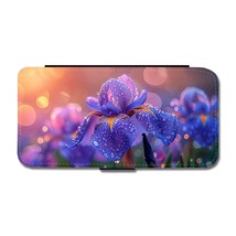 Flower Purple Iris Samsung Galaxy A21s Flip Wallet Case - £15.90 GBP