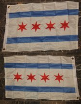 2x3 City of Chicago 2 Faced 2-ply Wind Resistant Flag 2&#39;x3&#39; Brass Grommets - £5.27 GBP