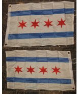 2x3 City of Chicago 2 Faced 2-ply Wind Resistant Flag 2&#39;x3&#39; Brass Grommets - £5.48 GBP