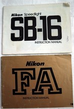 Nikon Fa &amp; Speedlight SB-16 Original Manuals - £8.96 GBP