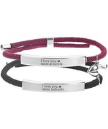 Magnetic Bracelet for Couple &quot;I LOVE YOU, MOST ARDENTLY...&quot; 2 Bracelets NEW - £9.03 GBP
