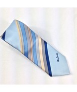 Oleg Cassini Vintage Retro Polyester Bright Blue Stripes Neck Tie 55 x 3... - $27.28 CAD