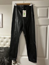 NWT Zara Black leather legging style 5427/220 size Large - $32.73
