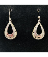 Vintage Sterling Silver Dangling Earrings 10g Unique Design - £15.82 GBP