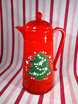 FUN Vintage Waechtersbach Cherry Red Christmas Tree AK Das Thermal Vacuum Carafe - £15.98 GBP