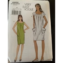 Vogue Misses Dress Sewing Pattern V8552 Sz 8 - 16 - Uncut - $10.88