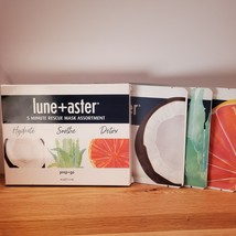 Lune+Aster 5 Minute Rescue Mask Assortment - Hydrate, Soothe, Detox 2.4 Oz Boxed - £16.78 GBP