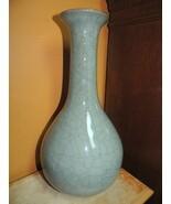 Chinese Vase 14.5&quot; Ge Glaze Celadon Green poss Qing Dynasty Antique Guan... - $8,352.50 MXN