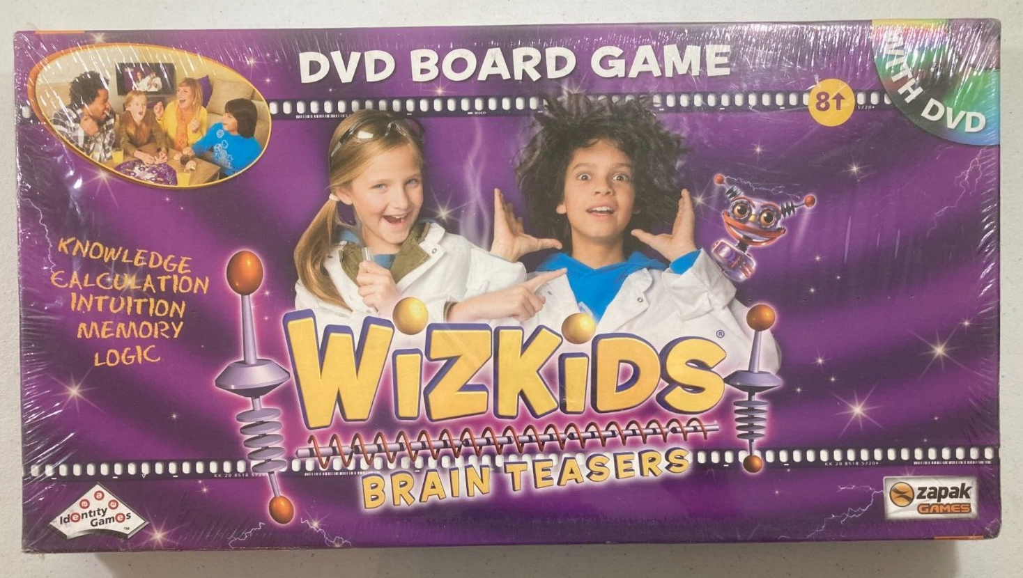 WizKids Brain Teasers DVD Board Game - Zapak Games, ages 8+ NEW (c) 2009 INDIA - £47.41 GBP