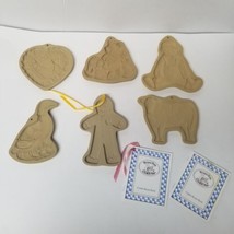 6 Brown Bag Cookie Art Goose Boy Heart Bear Cow Chocolate Mold Ornament Lot - £17.20 GBP