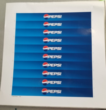 Pepsi Stripe Bars Logo Ball Preproduction Advertising Art Work Horizontal - £14.97 GBP