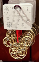 Disney Parks Mickey Mouse Icon Filigree Ornament with Faux Gems Gold Col... - $655.20 MXN
