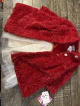 Blueberi Boulevard Baby Girls Christmas Red Soutache Dress And Coat Set ... - $29.58