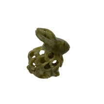 Carved Soapstone Rabbit Inside of Rabbit Figurine 2.5&quot; Made in India - £11.03 GBP