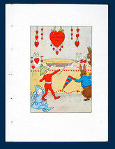 Valentines Party Wee Folk Bunny Rabbits Love To Party Mid 1930s Children&#39;s Book  - £14.82 GBP