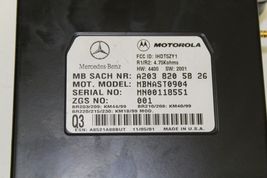 2001-2003 w208 MERCEDES CLK55 CLK320 CLK430 TELEPHONE CONTROL MODULE MOTOROLA image 4