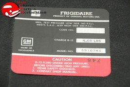 69 Frigidaire Air Conditioner Compressor Decal GM Part # 5910745 - $22.11