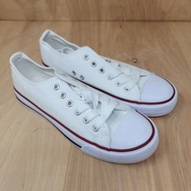 Unbranded Womens Sneakers Sz 6 M White Lace Up Casual Shoes - £16.30 GBP