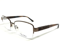 Marchon Eyeglasses Frames TRES JOLIE 180 250 Brown Rectangular 55-17-140 - £37.20 GBP