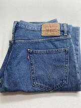 Levi&#39;s 550 Blue Jeans Mens 36 32 Relaxed Fit Denim Straight Leg - $25.74