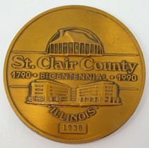 St. Clair Illinois Homecoming Bicentennial Bronze Medal Medallion Vintage  - £22.29 GBP