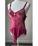 VTG Vanity Fair Bodysuit Teddy Lingerie Silky Chantille Lace Nylon Size 36 - $573.65 MXN