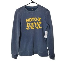 Fox Racing Moto X Pullover Sweatshirt Adult Mens Medium Gray Yellow - £28.23 GBP