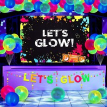 43 Pieces Glow Party Supplies Neon Party Decoration Set Include Glow P - £22.51 GBP