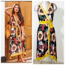 Anthropologie Maeve Botanica Faux Wrap Dress Size 4 Floral Print - $74.88