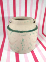 Beautiful Primitive Stoneware &amp; Jadeite Green Heavy Weighted Farmhouse C... - $123.75