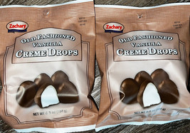 Zachary ~ Old Fashioned Vanilla Creme Drops Chocolate 2-Bags 6.5 Oz ~ 09... - $15.85