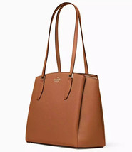 Kate Spade Monet Large Triple Compartment Brown Leather Tote WKRU6948 NWT Retail - £120.69 GBP