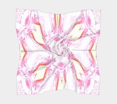 25 Inch Square Scarf Head Wrap or Tie | | Royal Pink Design | Silky Soft Chiffon - £31.97 GBP
