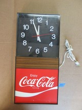 Vintage Enjoy Coke Hanging Wall Clock Sign Advertisement  A21 - £139.34 GBP