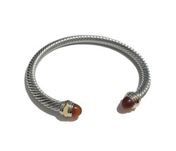 David Yurman Cable Classic Bracelet with Carnelian and 14K Gold, 5mm - $455.00