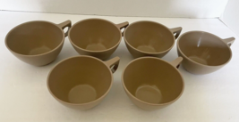 Boonton Molding Co NJ Melmac Dinnerware Coffee Cups Brown 8205-8 Lot of Six - £19.37 GBP