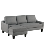 Lester Grey Chaise Fold-Out Single Sleeper Sofa - £694.06 GBP