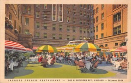 JACQUES FRENCH RESTAURANT-MICHIGAN AVE CHICAGO ILLINOIS POSTCARD 1936 - £3.79 GBP